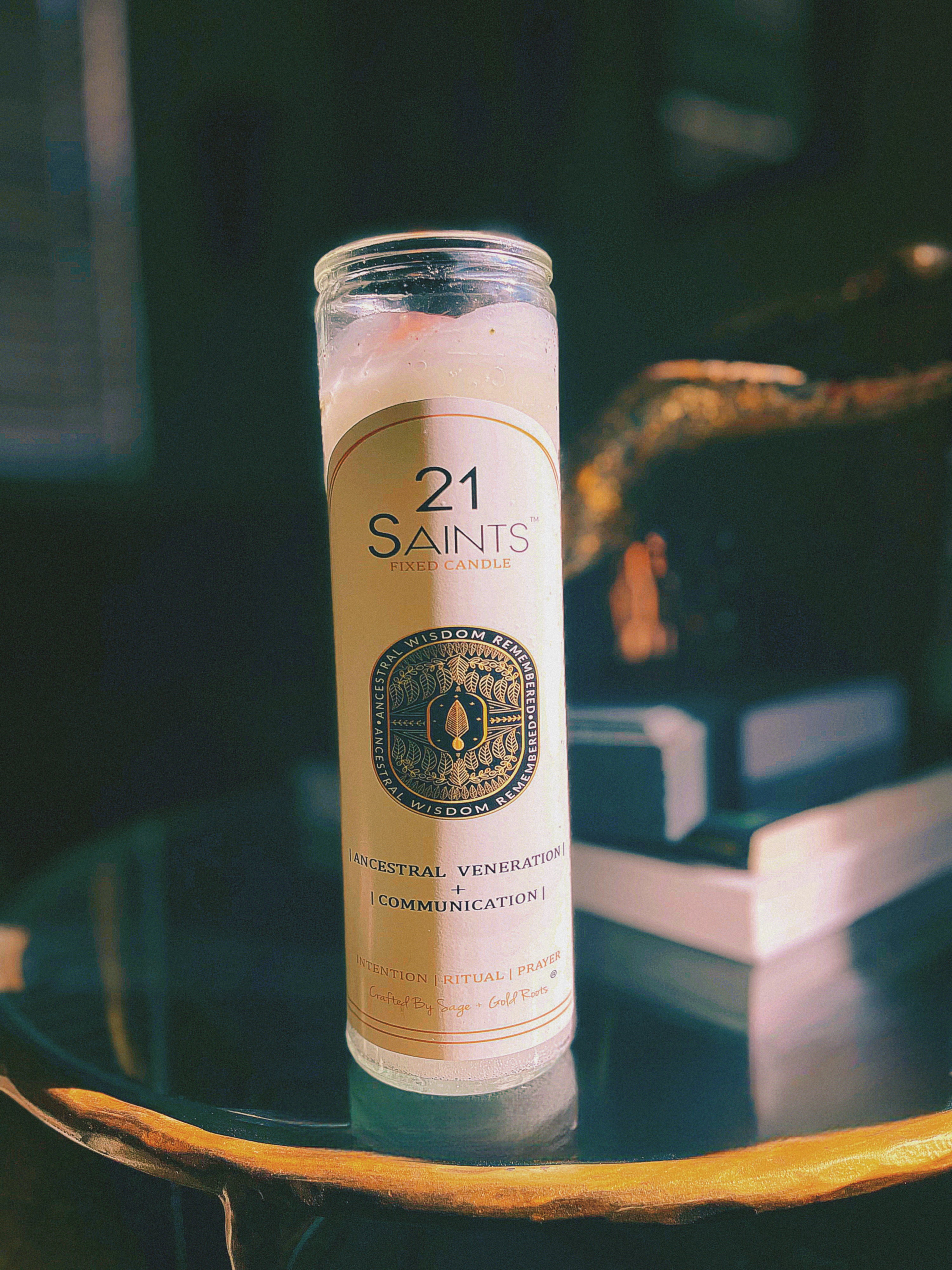 21 Saints | Ritual Candle Sage + Gold Roots