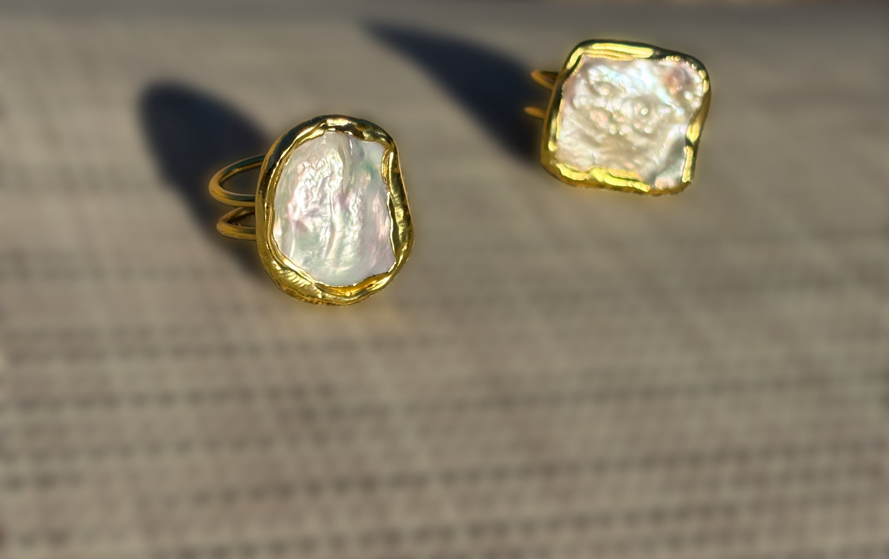 The Solenne Ring  Sage + Gold Roots