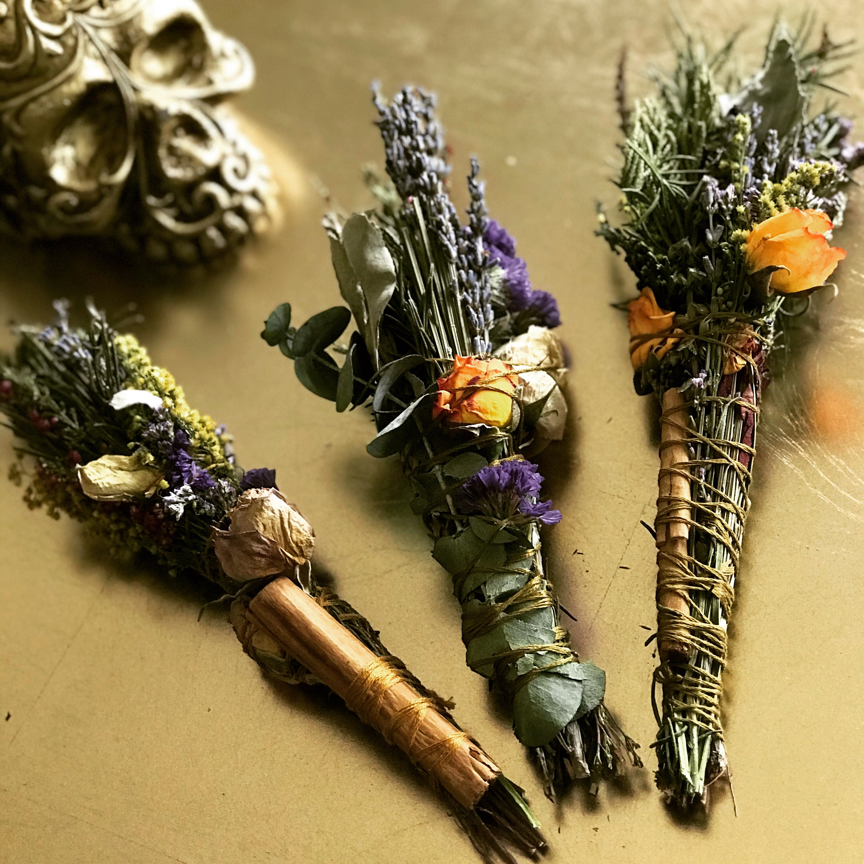 EDEN | Sacred Garden Smoke Wand -  Sage + Gold Roots