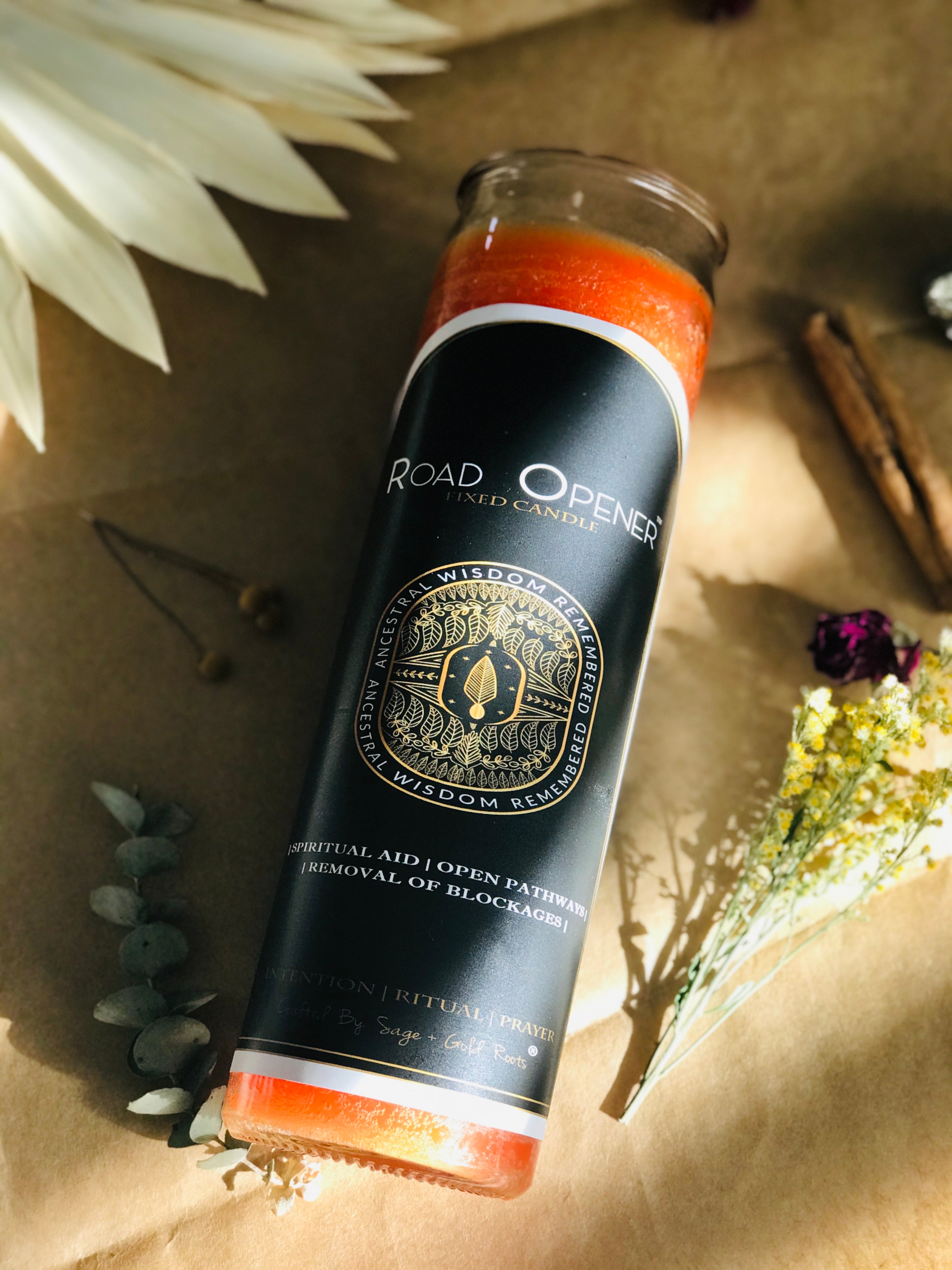ROAD OPENER | Fixed Candle -  Sage + Gold Roots