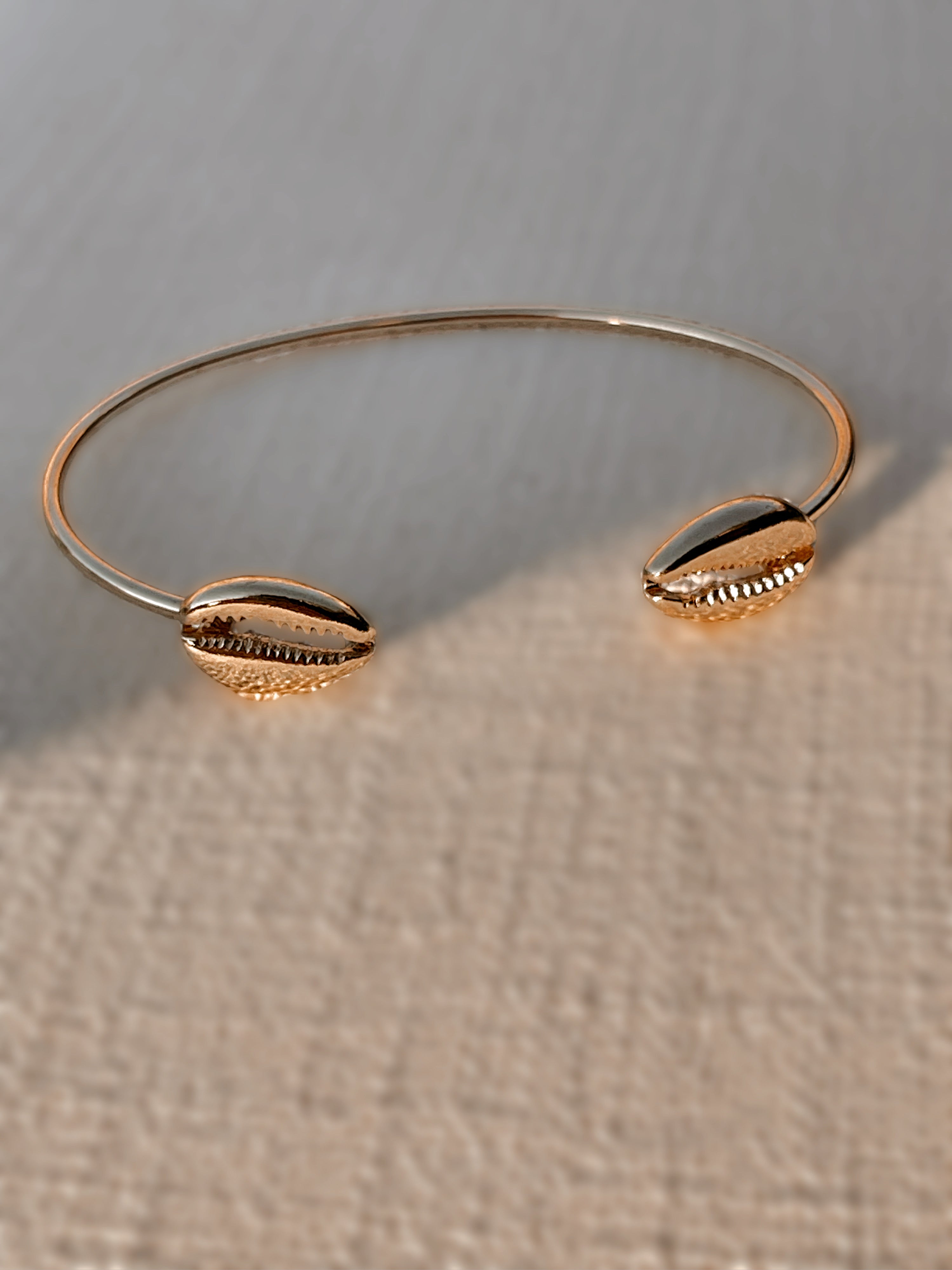 the | Cowries | bangle -  Sage + Gold Roots