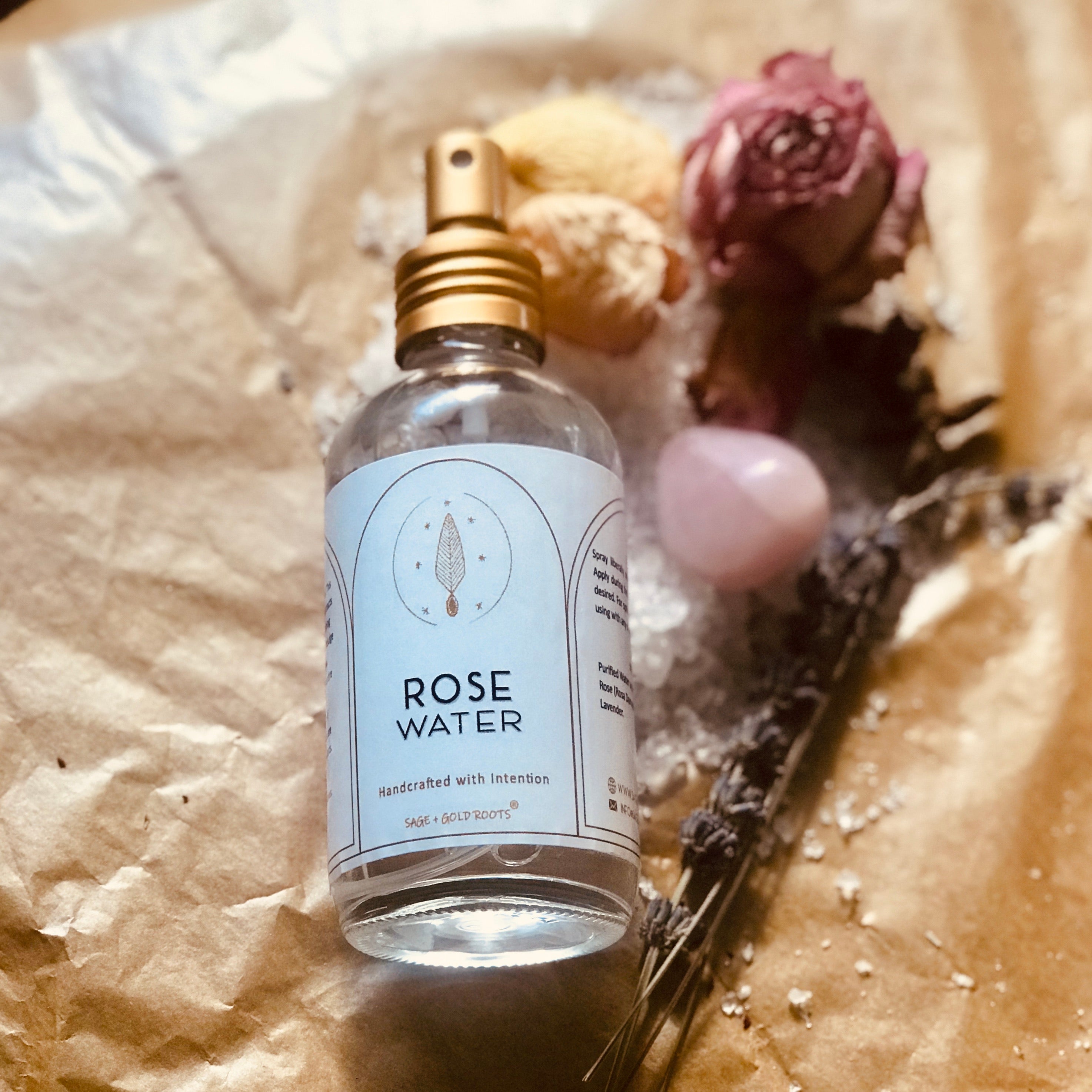 Facial Rose Mist  Sage + Gold Roots