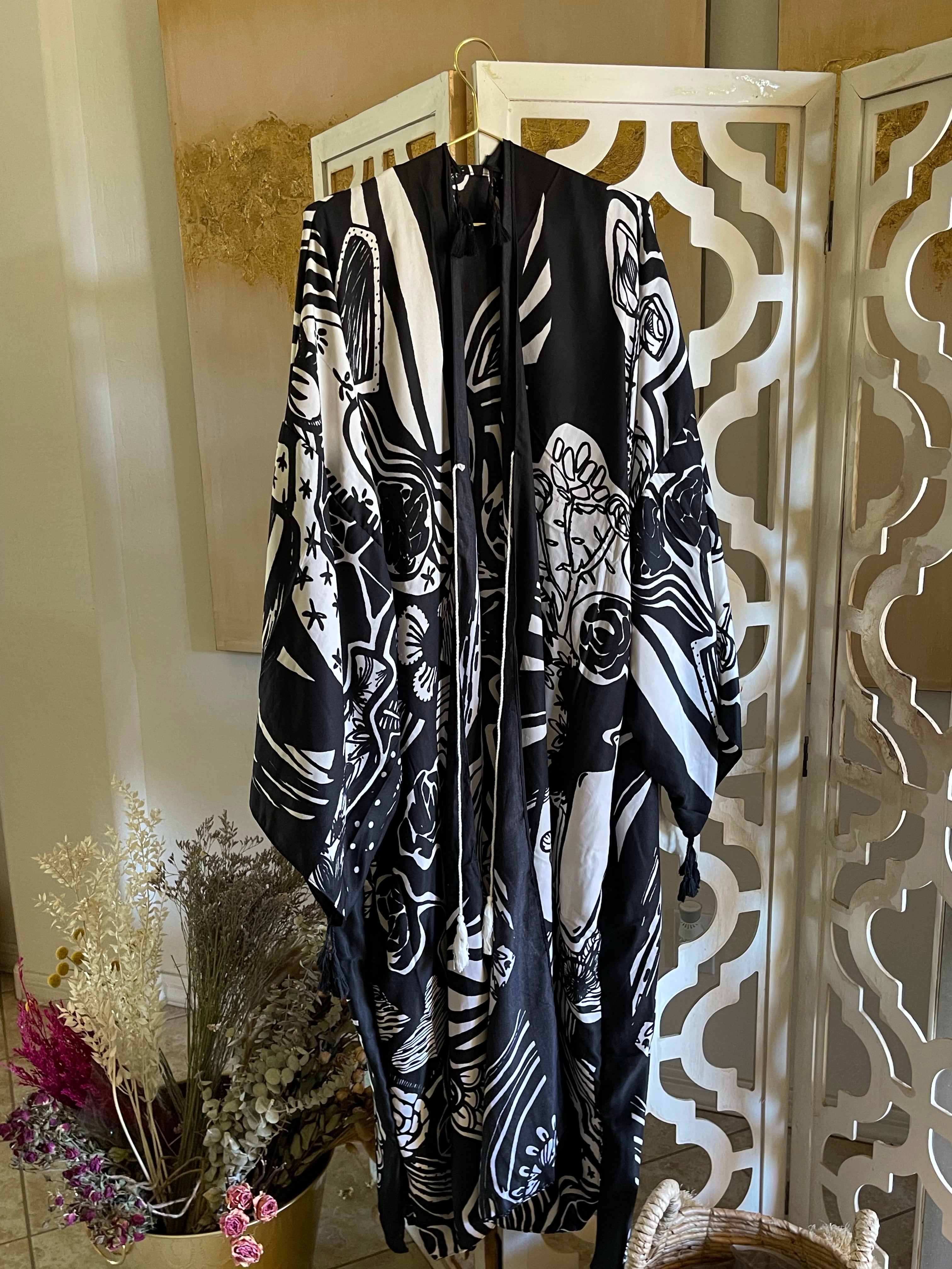 Sacred Rituals | Charmeuse Kimonos + Robes -  Sage + Gold Roots